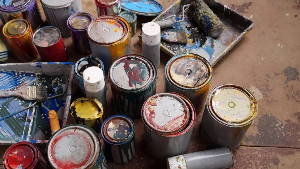 Old Paint Cans, household hazardous waste